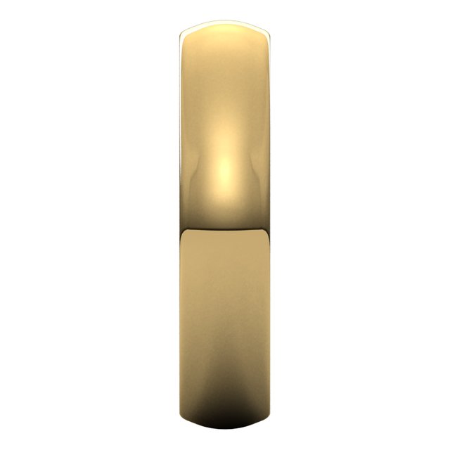 14K Yellow Gold 5 mm Half Round Comfort Fit Heavy Wedding Band 4