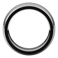 18K White Gold 8 mm Half Round Comfort Fit Heavy Wedding Band 2