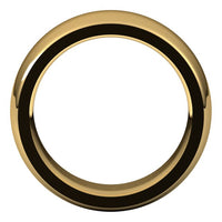 18K Yellow Gold 8 mm Half Round Comfort Fit Heavy Wedding Band 2