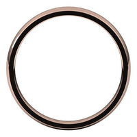 18K Rose Gold 3 mm Half Round Light Wedding Band 2
