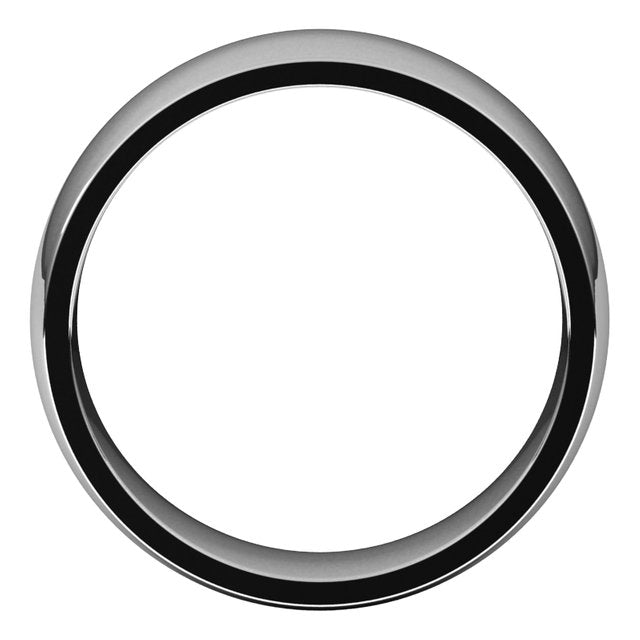 Sterling Silver 7 mm Half Round Comfort Fit Light Wedding Band 2