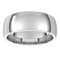 Sterling Silver 7 mm Half Round Comfort Fit Light Wedding Band 3