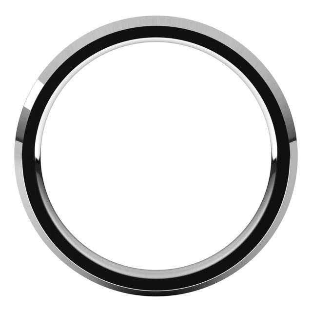 14K White Gold 2.5 mm Knife Edge Comfort Fit Wedding Band 2