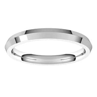 14K White Gold 2.5 mm Knife Edge Comfort Fit Wedding Band 3