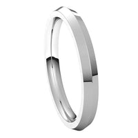 14K White Gold 2.5 mm Knife Edge Comfort Fit Wedding Band 6