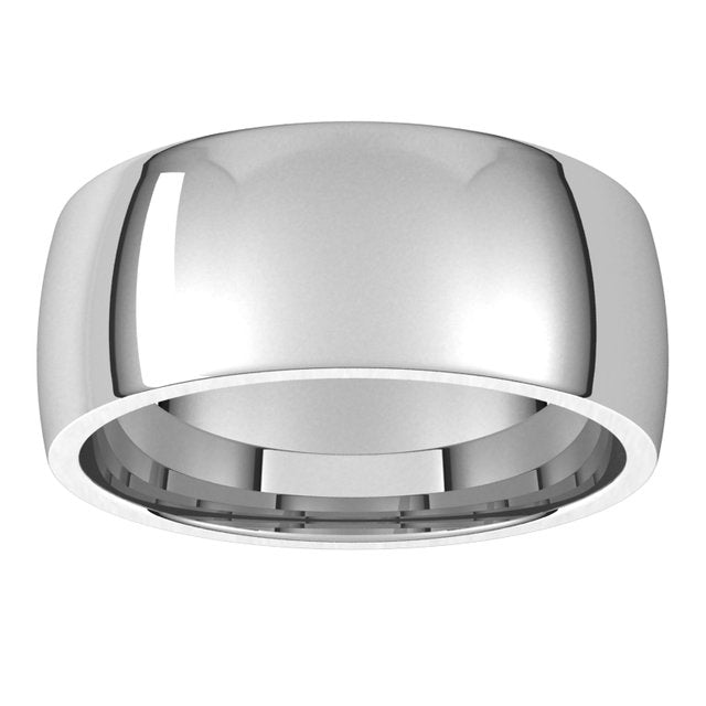 Sterling Silver 8 mm Half Round Comfort Fit Light Wedding Band 3