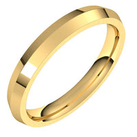 18K Yellow Gold 3 mm Knife Edge Comfort Fit Wedding Band 1
