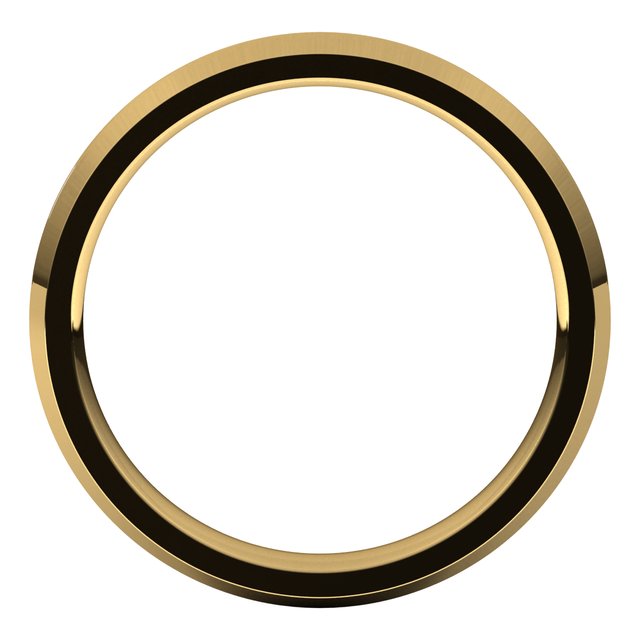 18K Yellow Gold 3 mm Knife Edge Comfort Fit Wedding Band 2