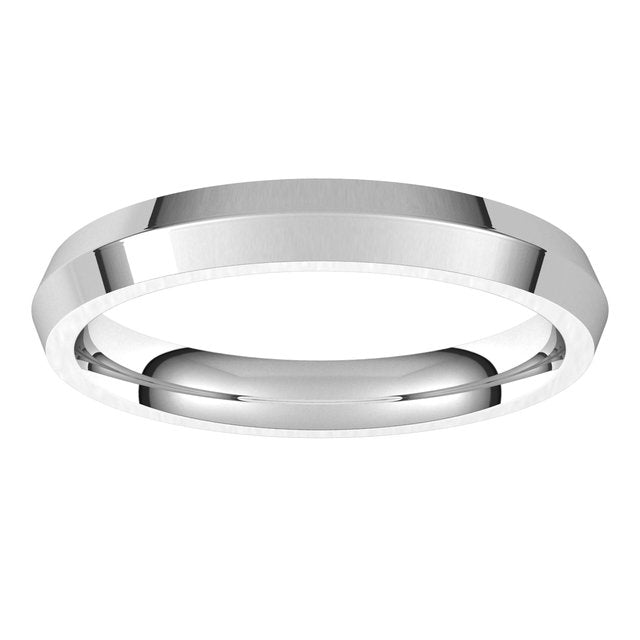 Sterling Silver 3 mm Knife Edge Comfort Fit Wedding Band 3