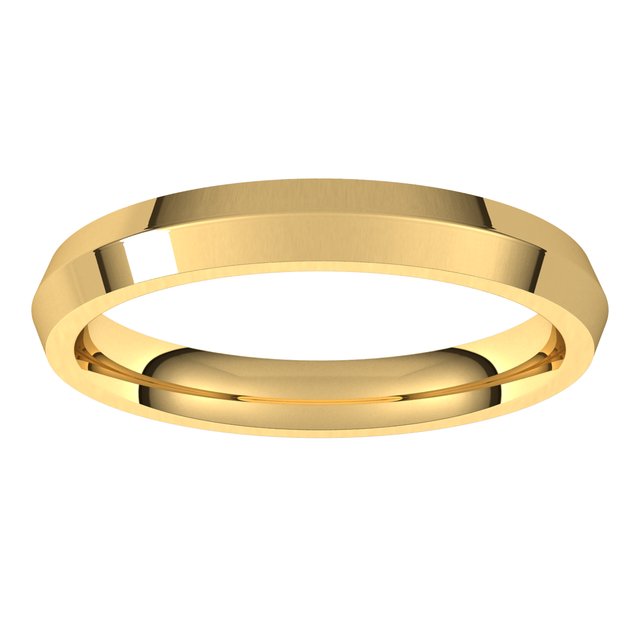 18K Yellow Gold 3 mm Knife Edge Comfort Fit Wedding Band 3