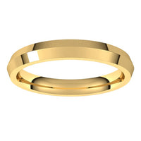 14K Yellow Gold 3 mm Knife Edge Comfort Fit Wedding Band 3