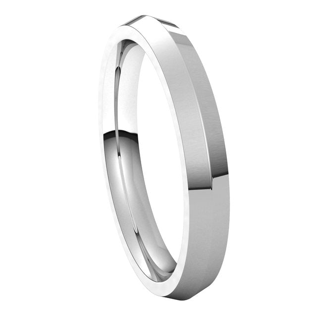 Sterling Silver 3 mm Knife Edge Comfort Fit Wedding Band 6