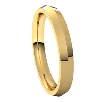 18K Yellow Gold 3 mm Knife Edge Comfort Fit Wedding Band 6