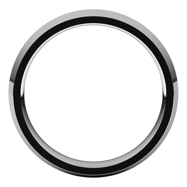 18K White Gold 4 mm Knife Edge Comfort Fit Wedding Band 2