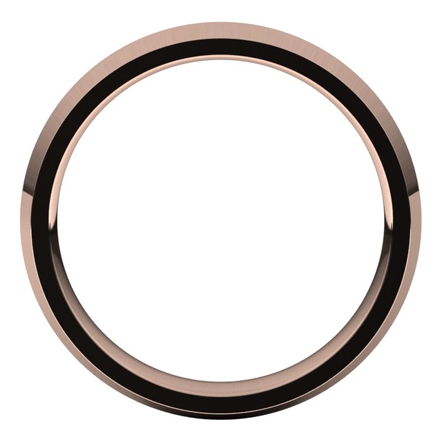 14K Rose Gold 4 mm Knife Edge Comfort Fit Wedding Band 2