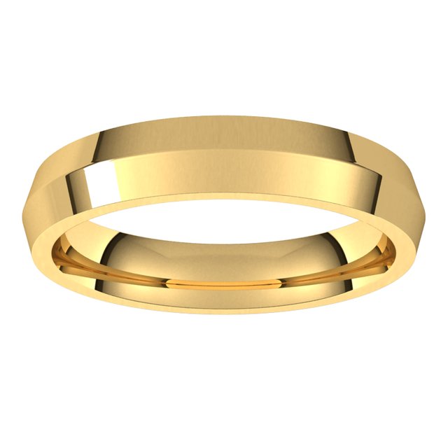 18K Yellow Gold 4 mm Knife Edge Comfort Fit Wedding Band 3