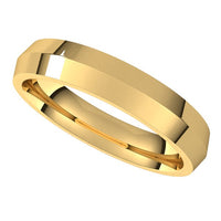 18K Yellow Gold 4 mm Knife Edge Comfort Fit Wedding Band 5