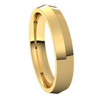 18K Yellow Gold 4 mm Knife Edge Comfort Fit Wedding Band 6