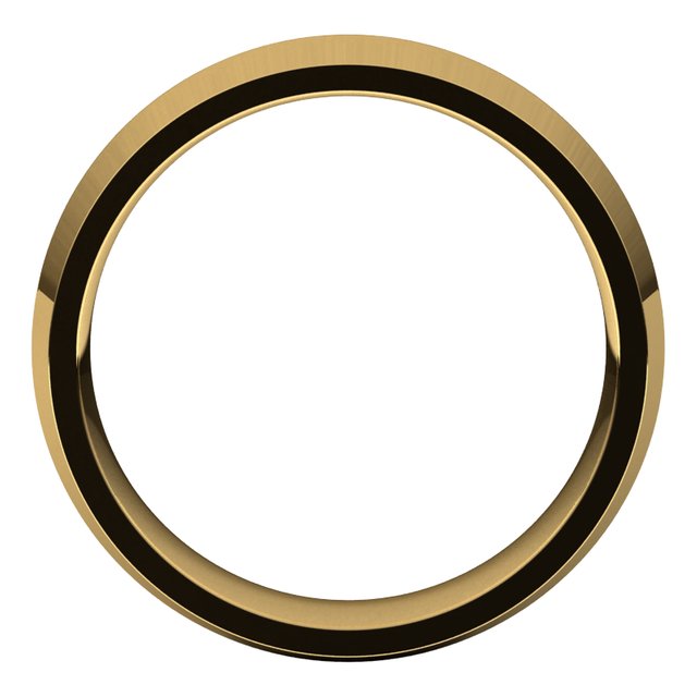 18K Yellow Gold 6 mm Knife Edge Comfort Fit Wedding Band 2