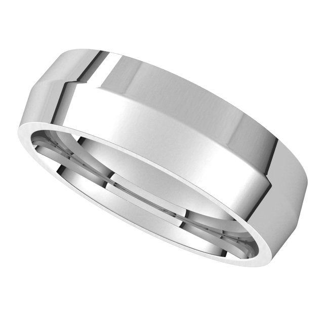 Sterling Silver 6 mm Knife Edge Comfort Fit Wedding Band 5
