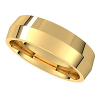 18K Yellow Gold 6 mm Knife Edge Comfort Fit Wedding Band 5