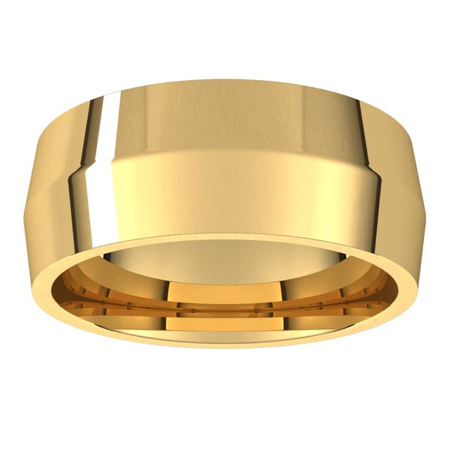 14K Yellow Gold 8 mm Knife Edge Comfort Fit Wedding Band 3