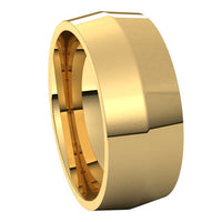 14K Yellow Gold 8 mm Knife Edge Comfort Fit Wedding Band 6