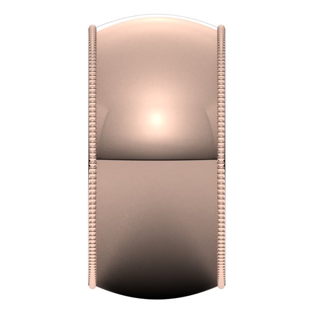 14K Rose Gold 10 mm Milgrain Half Round Wedding Band 4
