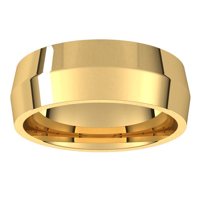 10K Yellow Gold 7 mm Knife Edge Comfort Fit Wedding Band 3