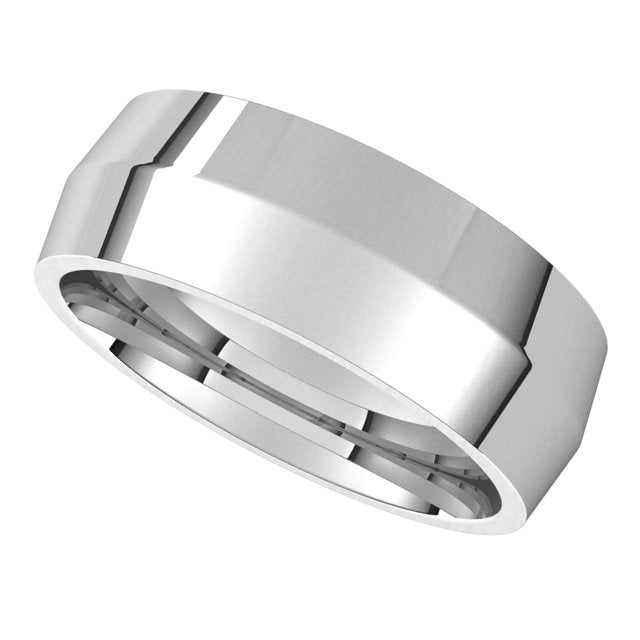 Platinum 7 mm Knife Edge Comfort Fit Wedding Band 5