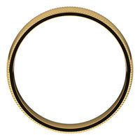 14K Yellow Gold 5 mm Milgrain Half Round Comfort Fit Light Wedding Band 2