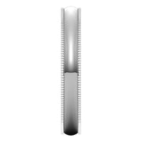 14K White Gold 3 mm Milgrain Half Round Comfort Fit Light Wedding Band 4
