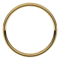14K Yellow Gold 4 mm Milgrain Half Round Comfort Fit Light Wedding Band 2