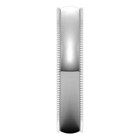 Platinum 4 mm Milgrain Half Round Comfort Fit Light Wedding Band 4