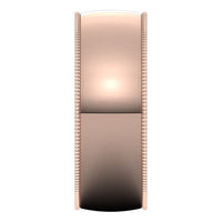 14K Rose Gold 7 mm Milgrain Half Round Comfort Fit Light Wedding Band 4