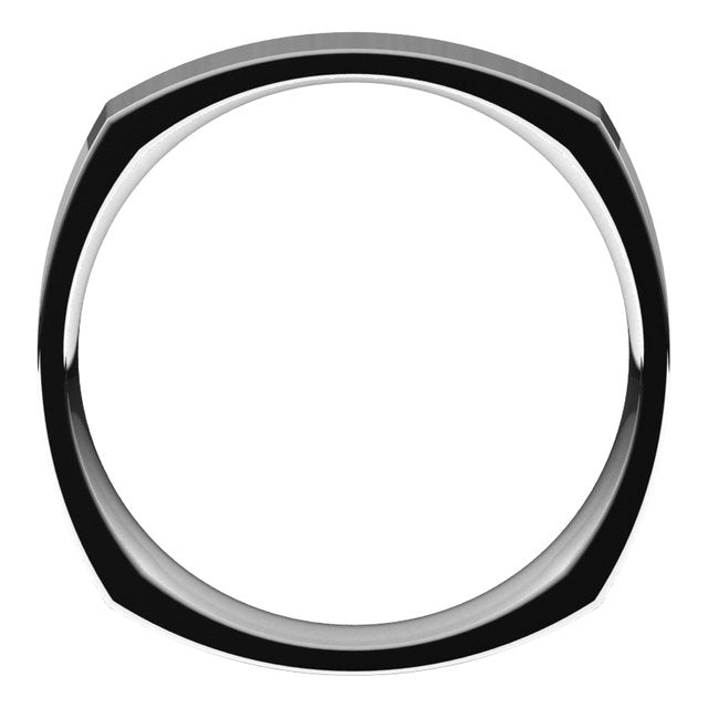 Platinum 4 mm Square Comfort Fit Wedding Band 2