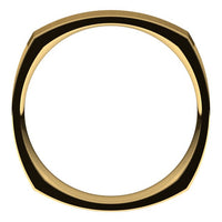 18K Yellow Gold 4 mm Square Comfort Fit Wedding Band 2