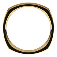 14K Yellow Gold 4 mm Square Comfort Fit Wedding Band 2