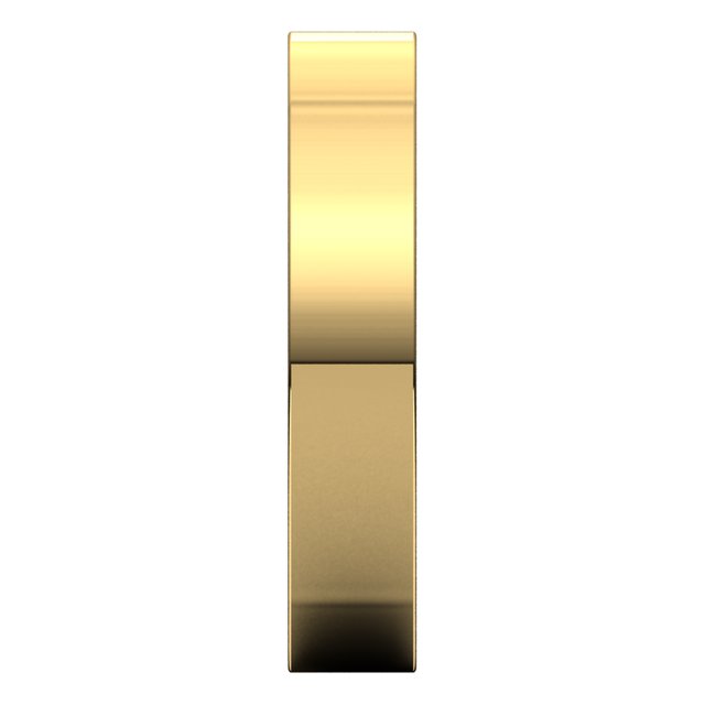 18K Yellow Gold 4 mm Square Comfort Fit Wedding Band 4