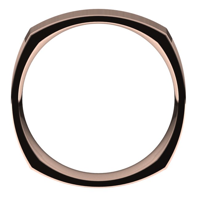 14K Rose Gold 5 mm Square Comfort Fit Wedding Band 2