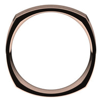 14K Rose Gold 5 mm Square Comfort Fit Wedding Band 2