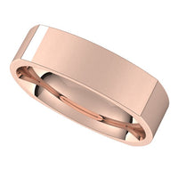 14K Rose Gold 5 mm Square Comfort Fit Wedding Band 5