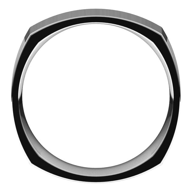 Platinum 6 mm Square Comfort Fit Wedding Band 2