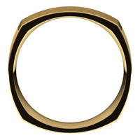 18K Yellow Gold 6 mm Square Comfort Fit Wedding Band 2