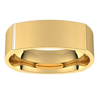 18K Yellow Gold 6 mm Square Comfort Fit Wedding Band 3