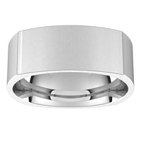 14K White Gold 7 mm Square Comfort Fit Wedding Band 3