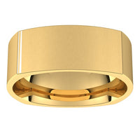 10K Yellow Gold 7 mm Square Comfort Fit Wedding Band 3