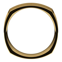 10K Yellow Gold 8 mm Square Comfort Fit Wedding Band 2