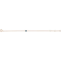 14K Rose Imitation Blue Zircon Youth Birthstone 4 1/2-5 1/2" Bracelet 2