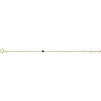 14K Yellow Imitation Amethyst Youth Birthstone 4 1/2-5 1/2" Bracelet 1